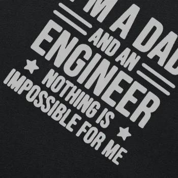 Amuzant eu sunt Un Tată și Un Inginer Rece Tati Grafic T-Shirt Mens Stil de Vară de Moda Mâneci Lungi Supradimensionate Streetwear Tricouri