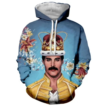Rock Trupa Queen Freddie Mercury 3D de Imprimare Jacheta Barbati/femei Hip Hop Pulovere Tricoul Streetwear Primăvară Hanorac de Îmbrăcăminte pentru Bărbați