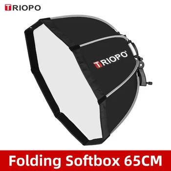 TRIOPO KS65 65cm Pliabil Octogon Softbox Suport de Montare cutie Moale Mâner pentru Canon Nikon Godox Yongnuo Speedlite Flash de Lumină
