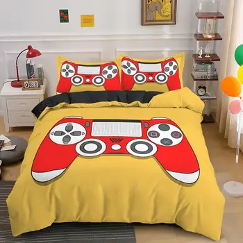 De înaltă Calitate Imprimate Carpetă Acopere cu Perna Jocuri Video, lenjerie de Pat Set Decor Dormitor