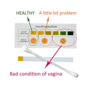 100 buc Ginecologica Inflamație Auto-test Carduri Sora sex Feminin de Sănătate Auto-Testare PH-ul Vaginului Benzi de Testare Liner Hârtie Intim Carduri