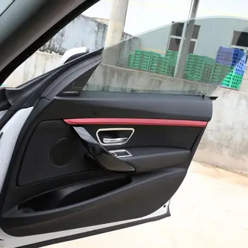 4buc Mat Roșu Stil Plastic ABS Usa de Interior Decor Benzi Tapiterie pentru BMW Seria 3 GT F34 2013-2019 Modele de Accesorii