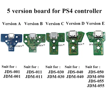 10 Seturi de USB Port de Încărcare Priză de Bord cu Putere Cablu Flex pentru Dualshock 4 PS4 Pro Slim Controller JDS050 JDS030 JDS040 JDS011