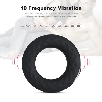 Silicon Vibrator Inele USB Reîncărcabilă Vibratoare sex Masculin Intarziere Ejaculare Montaj Inel de Blocare Jucarii Sexuale pentru Barbati