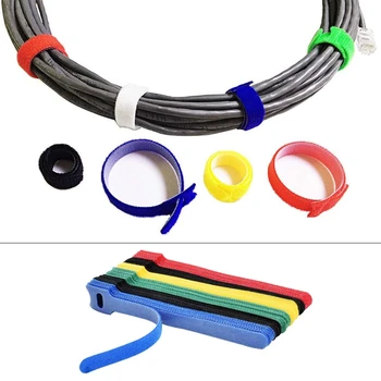 50PCS Reutilizabile Culoare Amestecare Cablu Cablu Cârlig Curea Bucla Legături Ordonat Organizator Instrument Fixare Management
