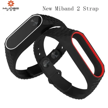 2017 mai Noi Mjobs miband2 curea de Culoare Dublă Silicon pulseras Înlocuire watchband pentru xiaomi bracciale xiaomi mi band 2