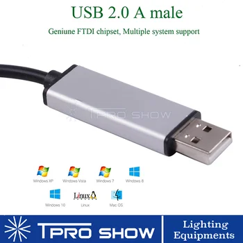 1,8 M USB DMX Interfață Cablu Adaptor PC Pentru Controler DMX Dimmer USB DMX 512 Conversie a Semnalului Pentru Etapa de Iluminat Efect DJ