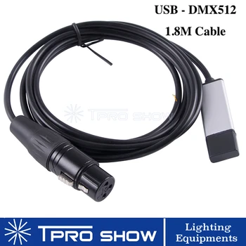 1,8 M USB DMX Interfață Cablu Adaptor PC Pentru Controler DMX Dimmer USB DMX 512 Conversie a Semnalului Pentru Etapa de Iluminat Efect DJ