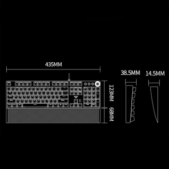 2020 nou Joc Mecanic Keyboard104 cheile LED Backlit Anti-ghosting cu fir gaming Keyboard USB multimedia rotative chei