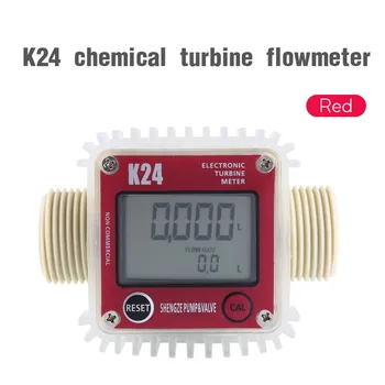 1 Buc K24 LCD Turbină Digitală de Combustibil Diesel Flow Meter Utilizat pe scară Largă pentru produse Chimice a Apei