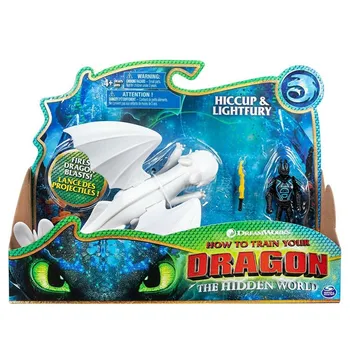 Cum Sa iti dresezi Dragonul 3 Noapte Fury alb/Negru Știrb Pvc Dragon Figura Model de Acțiune de Film, Jucarii pentru Copii
