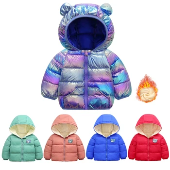 Parul copiilor guler jacheta iarna copii boy moda sacou cu urechi de iarna jacheta cu gluga pentru fete băieți copii haine