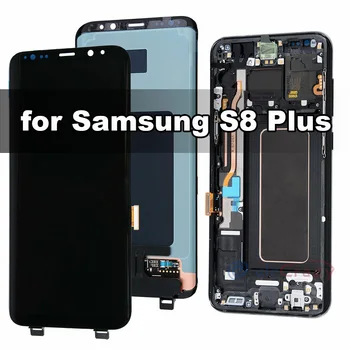 Original AMOLED pentru Samsung Galaxy S8 Plus G955F LCD Display cu Touch Digitizer si Rama Înlocuirea Ansamblului de Testare