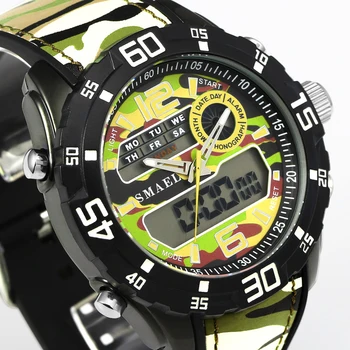 SMAEL Brand de Lux Bărbați Armată Militar Ceasuri Bărbați Cuarț Ceas Barbat Sport de Moda Ceas de mână cu LED Dual Display Ceasuri de mana