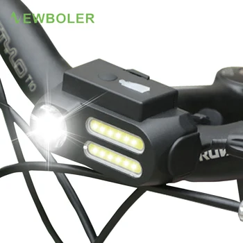 NEWBOLER 1200mAh Biciclete USB Reîncărcabilă Lanterna Bicicleta cu LED Light Set Lumini Fata si Spate Waetproof Ciclism Faruri Muntele