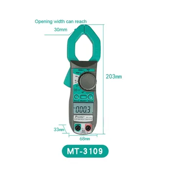 Ampermetric ProsKit MT-3109 AC DC Curent Multimetru Digital de Frecvență Curentă Capacitate de Testare Metru Electrician Unelte de Mână