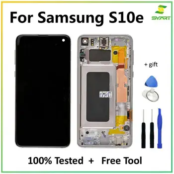 Super AMOLED Pentru Samsung Galaxy S10e SM-G9700 G970F/DS G970U G970W Display LCD Touch Screen Cu Cadru Pentru S10e SM-G9700 LCD