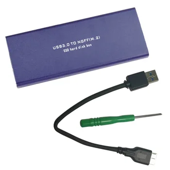 Fierbinte USB 3.0 la M. 2 unitati solid state Cheie B SSD Adaptor Card Extern Cabina de Caz Capacul Cutiei Feb5