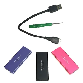 Fierbinte USB 3.0 la M. 2 unitati solid state Cheie B SSD Adaptor Card Extern Cabina de Caz Capacul Cutiei Feb5