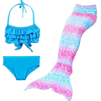 Fete frumoase de copii pentru Copii de Sirenă Cozi pentru Costum de baie să mă înec în Bikini Costume de baie Baie Little Mermaid Tail Cosplay