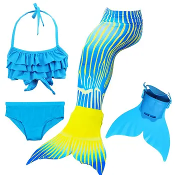 Fete frumoase de copii pentru Copii de Sirenă Cozi pentru Costum de baie să mă înec în Bikini Costume de baie Baie Little Mermaid Tail Cosplay
