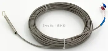 FTARR01 K E tip 10m metal screening cablu de 5mm 6mm diametru gaura inel cap termocuplu senzor de temperatură