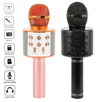 K-Melodie fără Fir Bluetooth Microfon Difuzor Profesional Portabil Karaok Mic Player Muzical Cântând Recorder KTV Mic