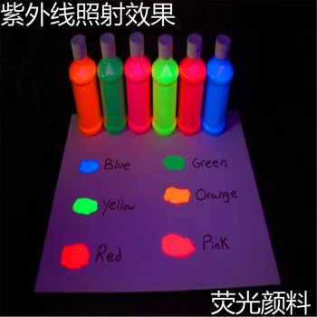 6 Culori neon Fluorescent Neon Pigment Pulbere pentru lac de Unghii si Pictura si Imprimare 1 lot= 10g*6colors=60g