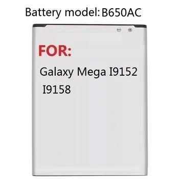 B650AC Pentru Samsung I9152 Galaxy Mega I9158 B650AC Autentic Telefon Baterie 2600mAh Înlocuirea Bateriei Telefonului