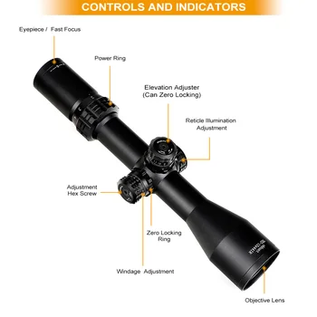 Ohhunt Margine Subțire 2-12X44 IR de Vânătoare Riflescopes Mil Dot Pahar Gravat Reticul RGB Iluminare Turnulete de Blocare Reset Fotografiere domeniul de Aplicare