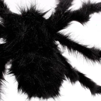 Super-mare de pluș păianjen din sârmă și de pluș negru și stil multicolor pentru petreceri sau decoratiuni de halloween 1buc 30cm,50cm,75cm