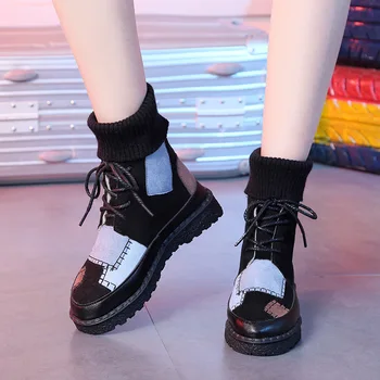 2019 șosete de Iarnă pantofi pentru femei pantofi de panza de culoare de toamnă și de iarnă sălbatice casual elevii mare sus pantofi adidași ZQ-169