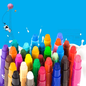 Matasoasa Colorate Stick Pen Spălat Rotative Creioane colorate Maped Copii Ulei Pastel 12/24/36 Culori Grosime Tija de Siguranță, Non-toxice Pictura
