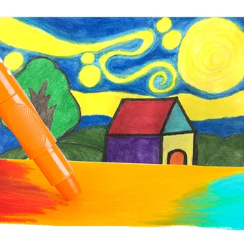 Matasoasa Colorate Stick Pen Spălat Rotative Creioane colorate Maped Copii Ulei Pastel 12/24/36 Culori Grosime Tija de Siguranță, Non-toxice Pictura