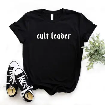 Lider de Cult Imprimare Tricouri Femei din Bumbac Casual Amuzant Tricou Pentru Doamna Top Tee Hipster 6 Culoare Picătură Navă NA-658