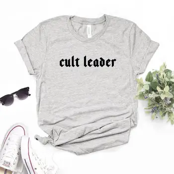 Lider de Cult Imprimare Tricouri Femei din Bumbac Casual Amuzant Tricou Pentru Doamna Top Tee Hipster 6 Culoare Picătură Navă NA-658