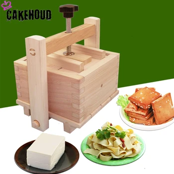 CAKEHOUD Lemn Acasă Tofu Mucegai Set Pânză Brânză de Soia DIY Mucegai Bucătărie de Casă, Caș de Soia Tofu Instrumente de Gatit Bucatarie Setul de Unelte