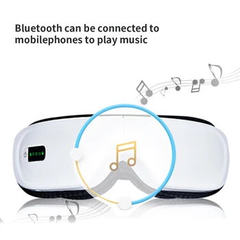 4D Inteligent Airbag Vibrații Ochi aparat de Masaj Ochi de Îngrijire Instrument Încălzire Bluetooth Muzica Anti Riduri Scuti Oboseală Și Cerc Închis