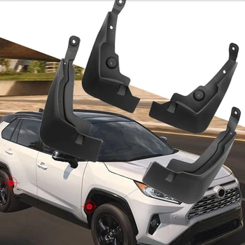 4buc de Styling Auto Fata si Spate apărătoare de noroi apărătorile de Noroi, Noroi Clapa din Plastic Negru Accesorii Auto pentru Toyota Rav4 2019