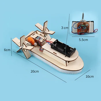Scoala de Proiecte de Predare Învățământ Echipamente DIY Paddle Wheel Model de Navă Elevii Experimente științifice Jucării Control de la Distanță