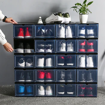 1buc Cutie de Plastic pentru Pantofi Sertar Transparent Caz Praf Pantofi Container de Depozitare Cutie de Depozitare pentru jucarii Pantofi Cutie Depozitare Pantofi Orga