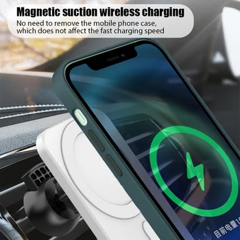 Încărcare fără Fir Magnetic pe Masina montat Stand pentru iPhone12 Pro Mini Max 15W de siguranță, Rapid de Încărcare de pe Masina încărcător wireless stand