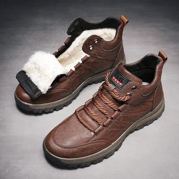 CYYTL Barbati Pantofi Cald Iarna în aer liber de Înaltă top Adidasi Casual din Piele de Siguranță de Călătorie Pantofi de sex Masculin Botas Zapatos de Hombre