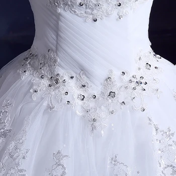 Nou alb printesa rochie de mireasa de designer remantic lace up rochie de mireasa uimitoare de rochii de mireasa Vestidos De Novia