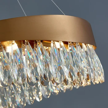 Design modern candelabru de cristal pentru living aur lustruit cristal lampă nouă creație agățat lumina decor acasă de iluminat interior