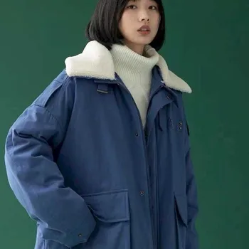 Iarna scule plus catifea de bumbac sacou femei de iarnă pierde versiunea coreeană de miel haină de lână sălbatice gros plus catifea de bumbac jacke