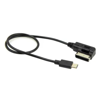 CY 30cm mass-Media În AMI MDI USB-C USB 3.1 Tip C de Încărcare Cablu Adaptor Pentru Masina VW AUDI A4 A6 Q5 Q7 & pentru Chromebook