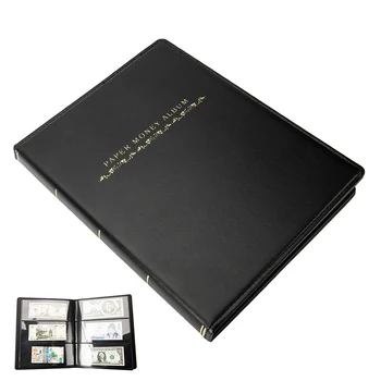 60 Buzunare Versiune piele album buzunare unități de monedă de colectare de carte pentru monedă Monedă Comemorativă Insigne, jetoane album