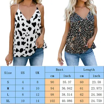 Femei Vara Leopard Imprimate Vestd Cami 2020 Moda fără Mâneci V-neck Sexy Casual Strada în partea de Sus a Rezervorului de Vesta