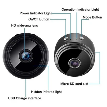 HD 1080P Mini WIFI Camera IP Wireless de Acasă de Securitate Dvr Viziune de Noapte de Mișcare Detecta Mini camera Video Buclă Video Recorder en-Gros